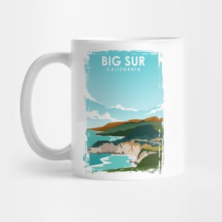 Big Sur California Beach Coast Ocean Travel Poster Mug